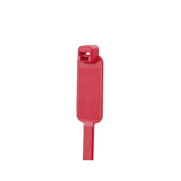 Cable Tie, 7-1/2 in L, 1-3/4 in Max Bundle Dia., Red, Nylon 6/6, 50 lb Strength, 500 PK